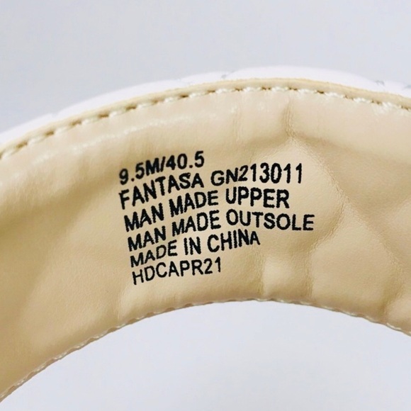 New! Quilted Faux Leather Chunky Platform Straw Espadrilles White Sandals - Picture 9 of 10